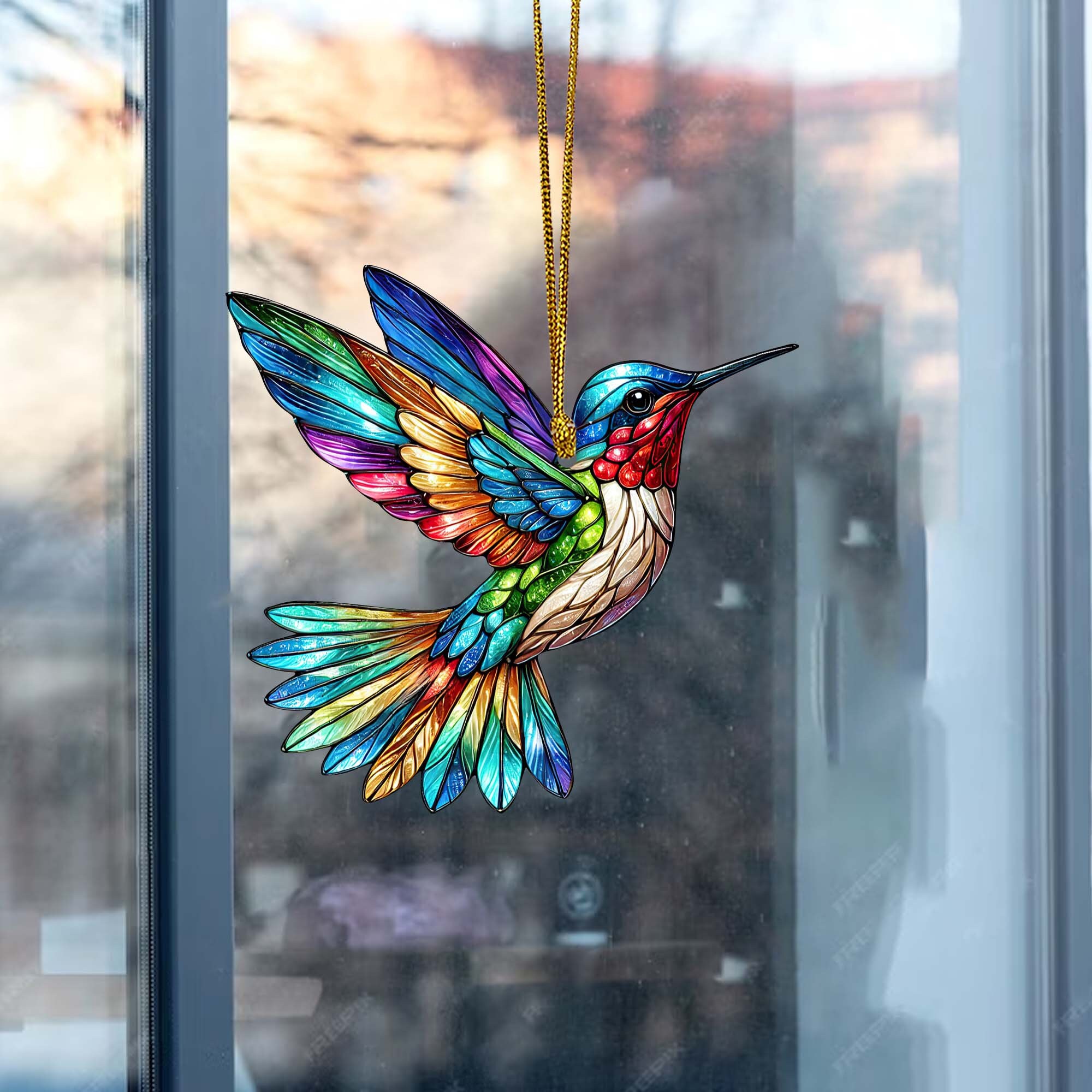 Colorful Hummingbird Acrylic Ornament, Garden Window Hanging - Etsy