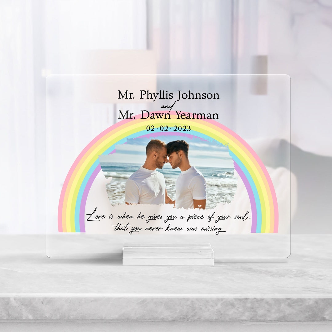 Wedding Gift for Gay, Mr & Mr, Gay Couple, Valentine's Day Gift, LGBT