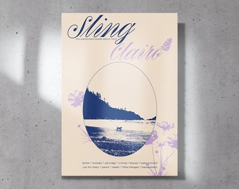 clairo - sling (digital download poster), room decor, clairo sling album merch