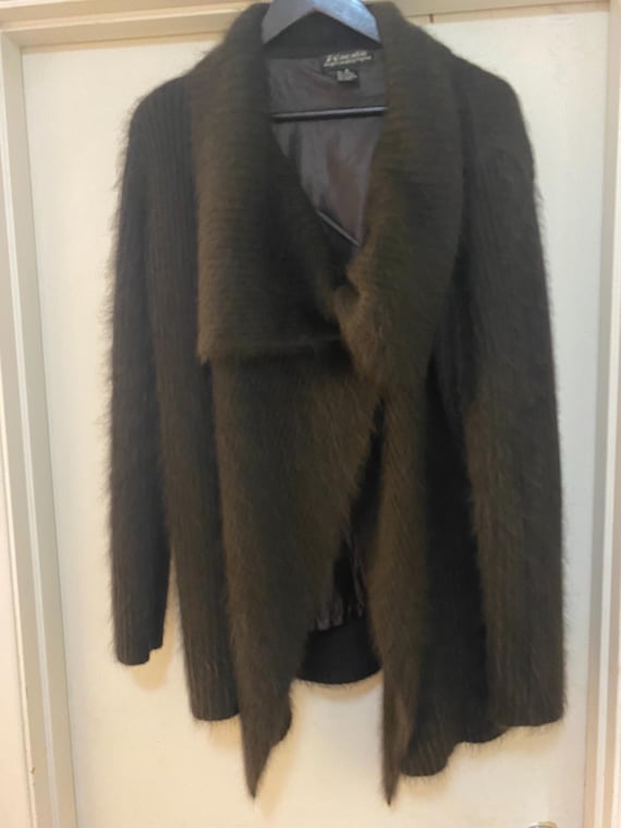 Vintage Venesha Angora Sweater,Medium,Dark Brown