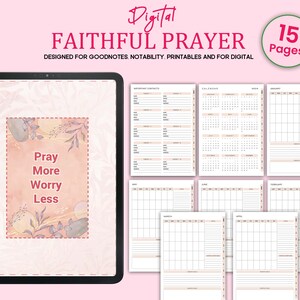 Faithful in prayer journal, prayer journal for women, daily prayer planner, faith-based journal, spiritual growth notebook, devotional