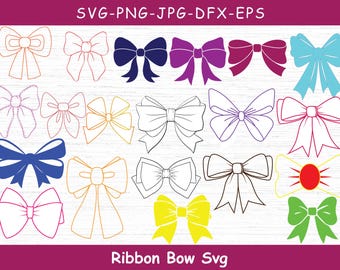 Ribbon Svg Bundle, Coquette Bow Svg, Ribbon Svg, Bow Svg Png, Hair Bow Svg, Bow Tie Svg, Hand Draw Bow Clipart, Bow Png Cut File Cricut, PNG