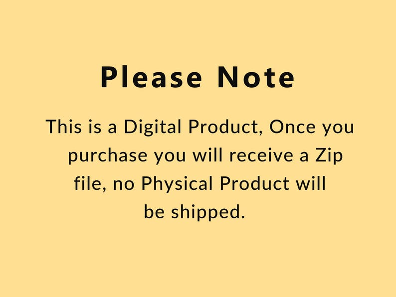 May include: Please Note: This is a digital product. Once you purchase, you will receive a Zip file. No physical product will be shipped.