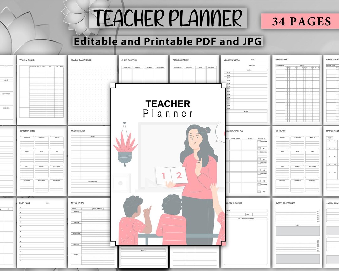 Teacher Planner 2024-2025, Printable Teacher Planner, Lesson Plans ...