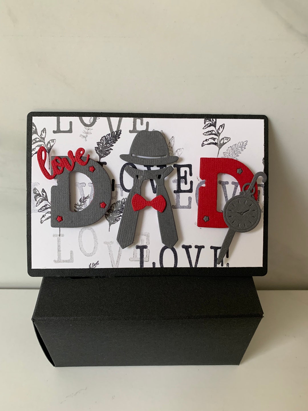 Personalized Father's Day Money Gift Box, Cash Gift Box, Money Pull up