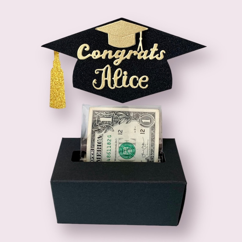 Personalized Graduation Money Gift Box, Cash Gift Box, Money Pull up