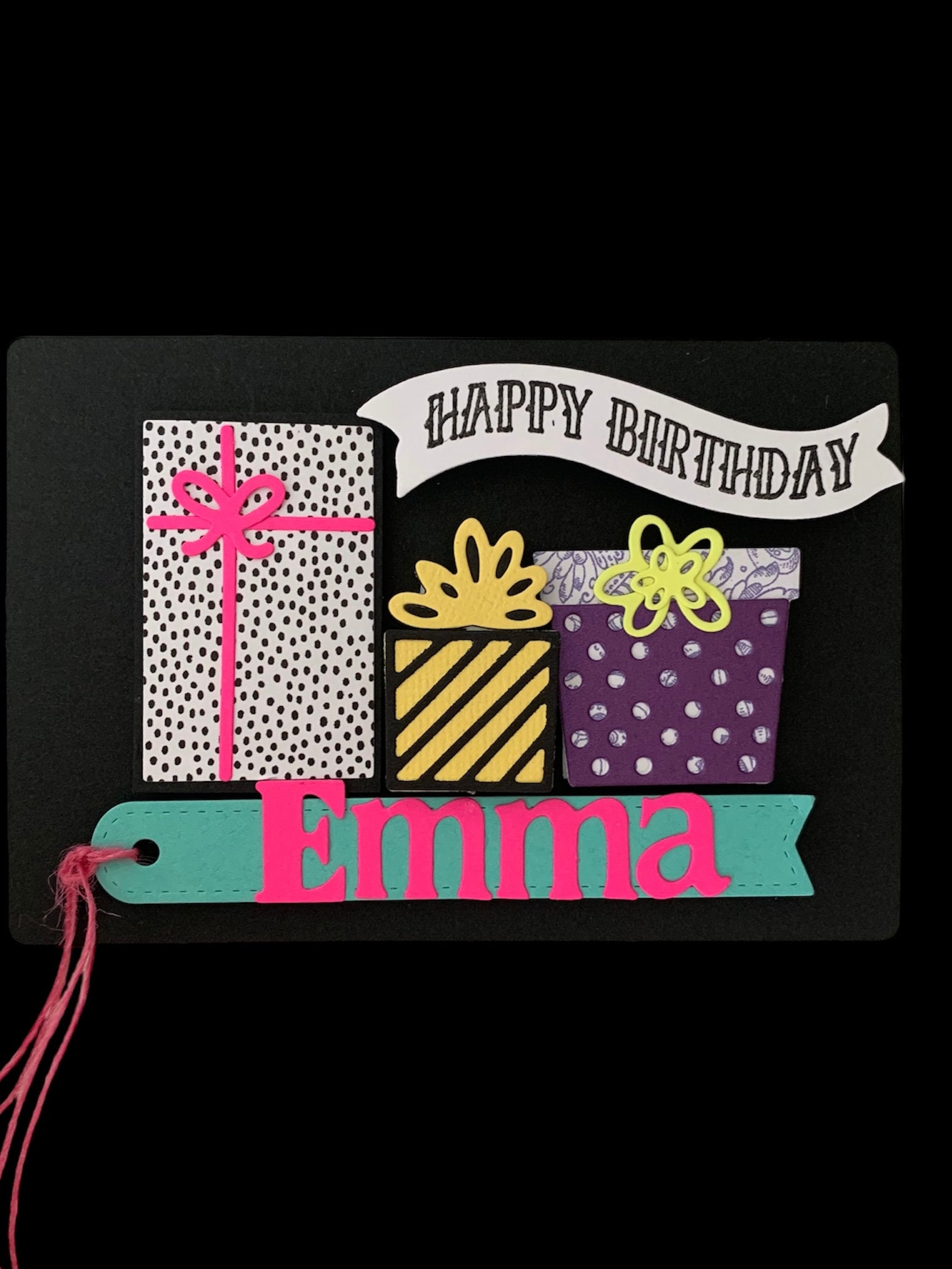 Personalized Birthday Money Gift Box, Cash Gift Box, Money Pull up Gift