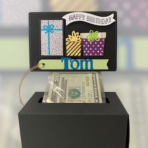 Personalized birthday Money Gift box, Cash Gift Box, Cash Gift Box, Money Pull Up Gift box, ,Cash Gift Box