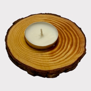 Candle holder set of 3 tree disc tea light holder candle holder pine lantern tea lights wooden discs tea light wooden decoration candles gifts
