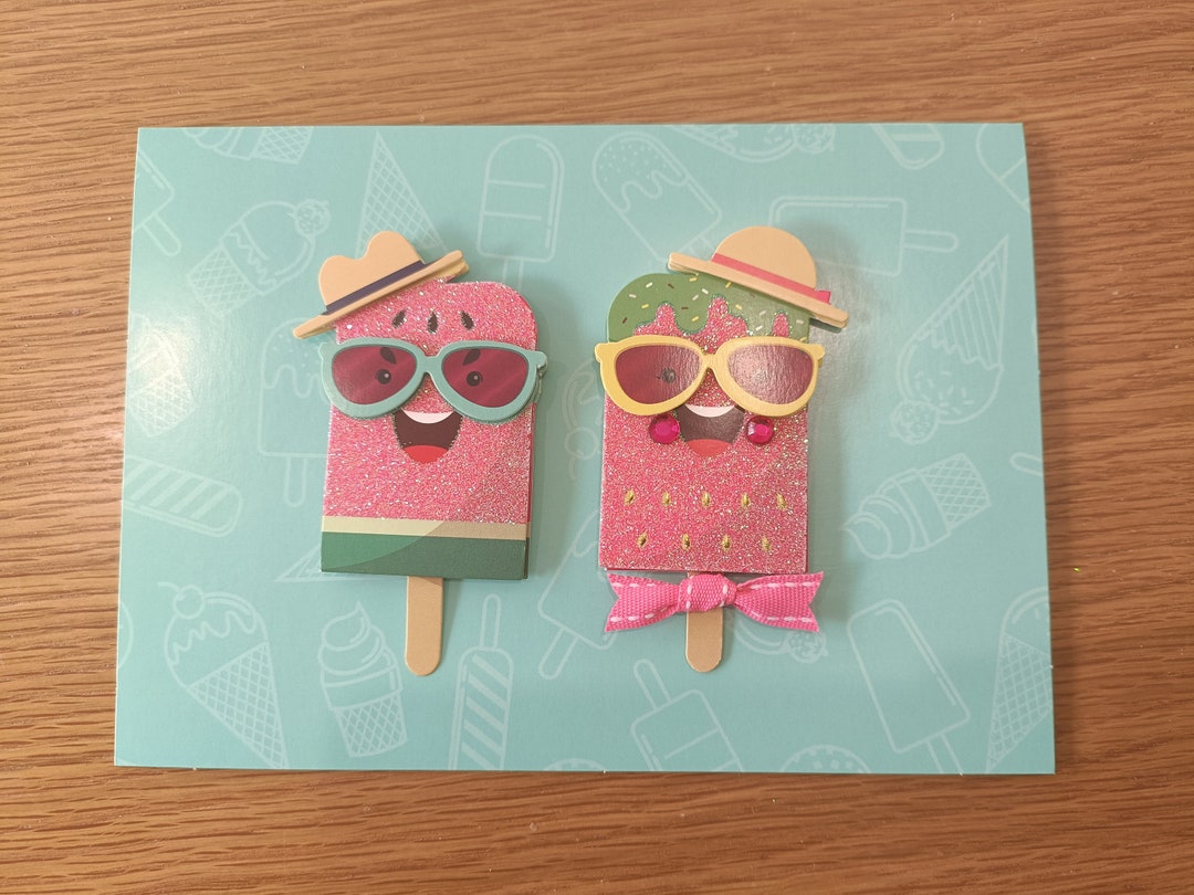 Tactile Braille Card for the Blind With Personalised Message Iceblocks