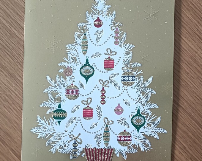 Tactile Braille Christmas Card for the Blind With Personalised Braille