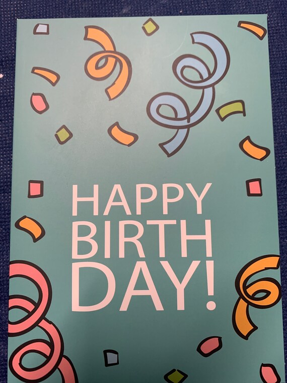 Braille Birthday Card With Personalised Message for the Blind Etsy