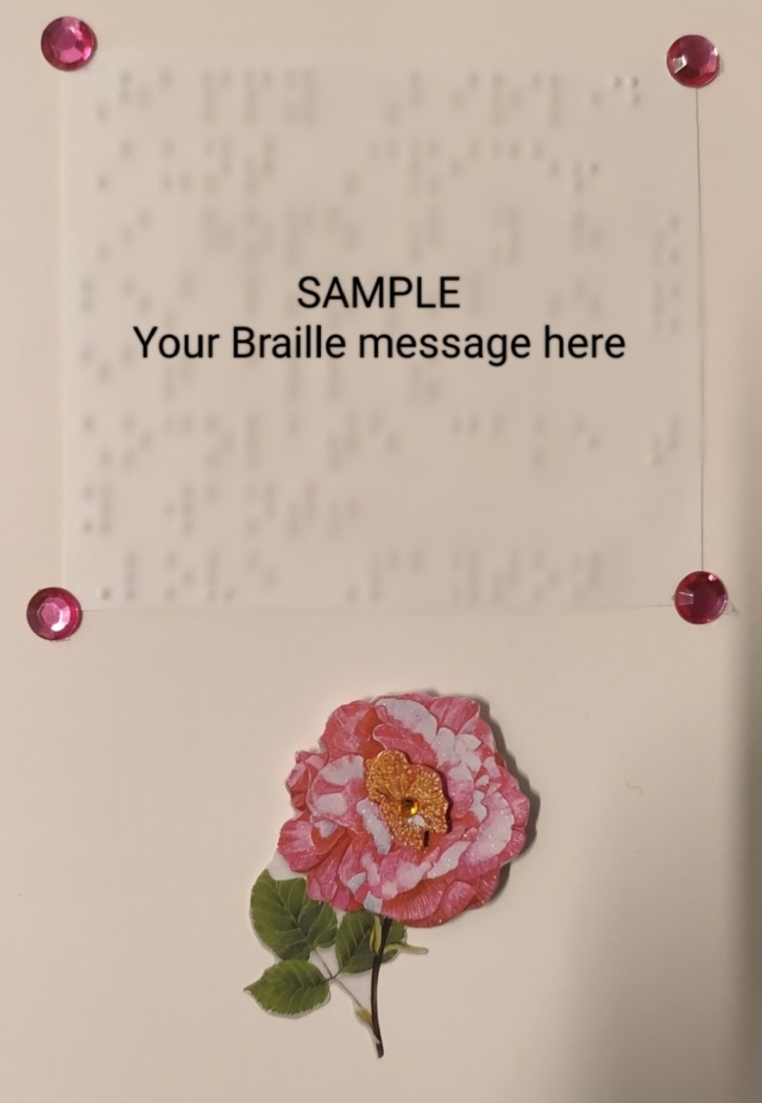 Tactile Braille Christmas Card for the Blind With Personalised Etsy