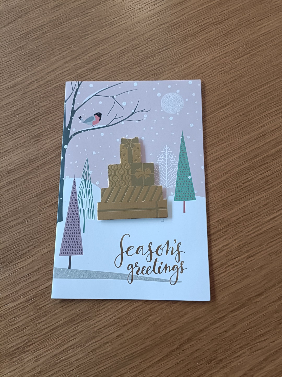 Tactile Braille Christmas Card for the Blind With Personalised Braille