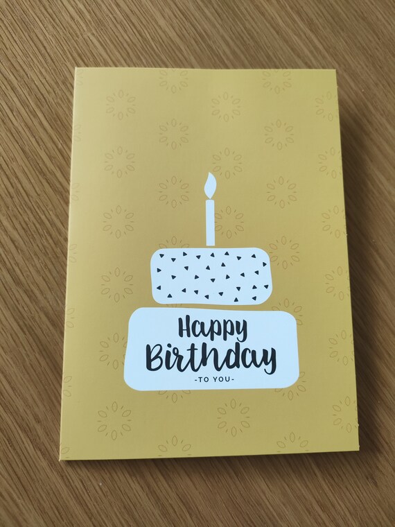 Braille Birthday Card With Personalised Message for the Blind Etsy