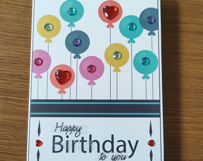 Braille Birthday Card for the Blind With Personalised Braille Message