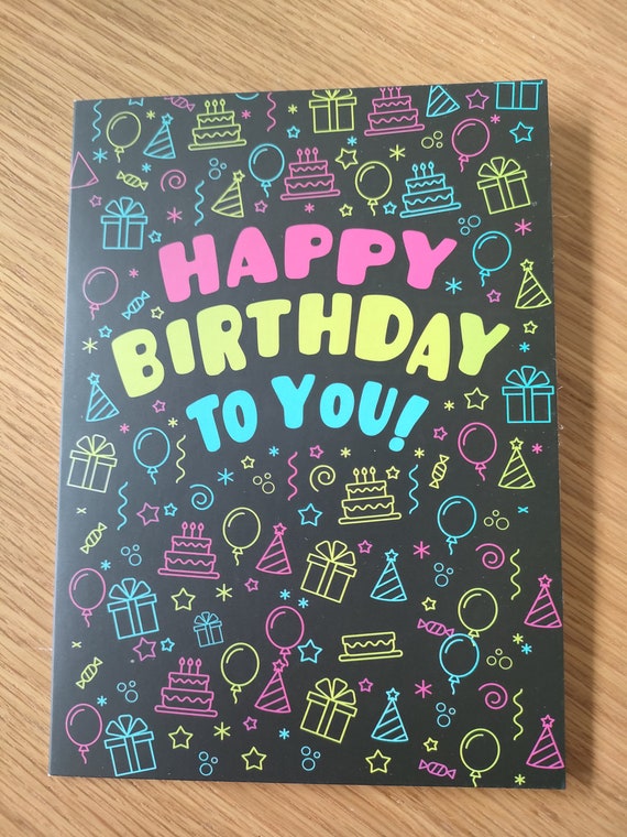 Braille Birthday Card for the Blind With Personalised Braille Etsy UK