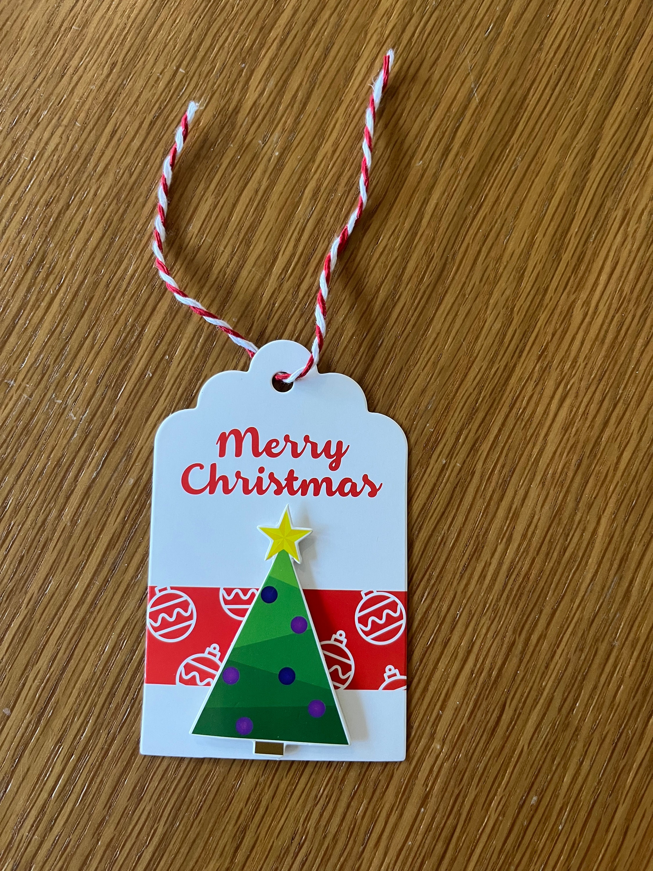 Tactile Braille Gift Labels for the Blind With Braille Name Merry