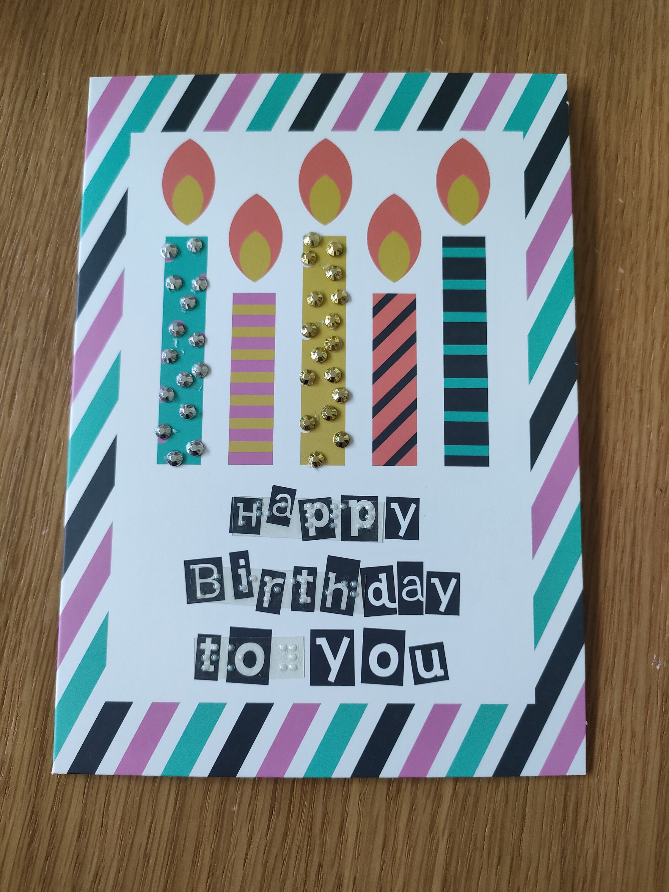 Tactile Braille Birthday Card for the Blind With Personalised Etsy