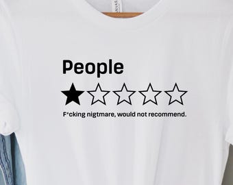 Camiseta sarcástica divertida: Calificación de una estrella de People
