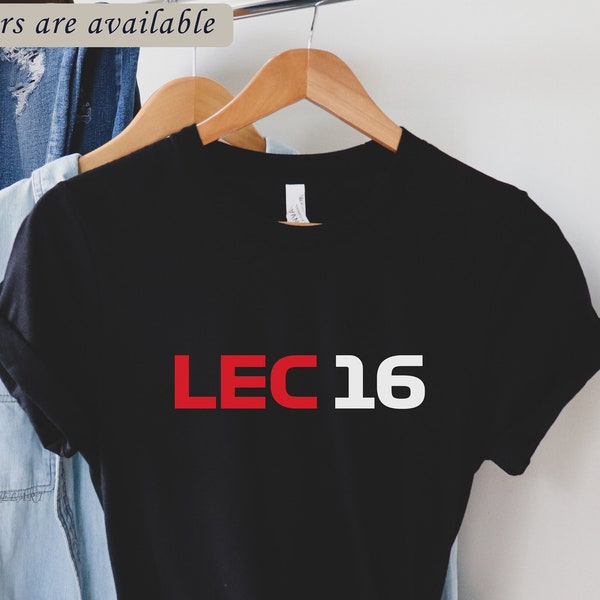 Charles Leclerc F1 Fan Shirt | Ferrari Team | Formula 1 Shirt | F1 Shirt | LEC16  | Ferrari Team Shirt | Gift for Him