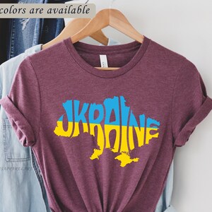 I love Ukraine T-Shirt | Ich bin mit der Ukraine | Peace Shirt | Ich liebe die Ukraine | Die Ukraine wird der Gewinner | USA mit Ukraine