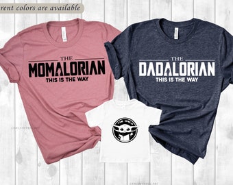Mandalorian Family Shirt | The Mandolorian Tshir | Mamalorian Dadalorian and The Child Shirt | Daddy Daughter Shirt Mother and Son Matching