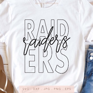 Raiders Team Name SVG DXF JPG Png Eps, Raiders Mascot School Svg, Raiders School Team Spirit Svg, Raiders Sublimation, Raiders Cut File
