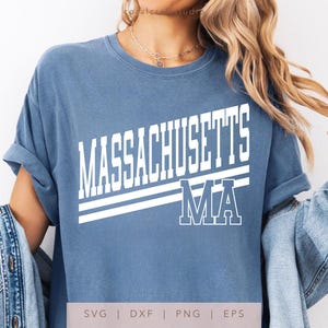 Massachusetts MA svg, png, dxf, eps, Massachusetts State Design Cricut, Trendy Massachusetts Cut File, DIY Massachusetts Shirt Sublimation