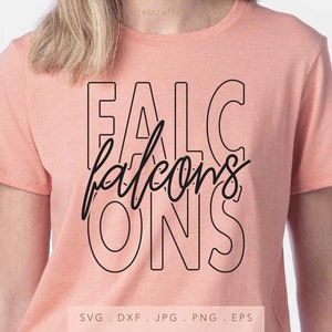 Falcons Team Name SVG DXF JPG Png Eps, Falcons Mascot School Svg, Falcons School Team Spirit Svg, Falcons Sublimation, Falcons Cut File
