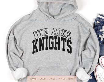 Knights Varsity SVG, School Mascot, Team Spirit (Digital Download)