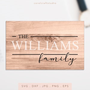 Familie Monogramm SVG, Familie Nachname SVG, Familie Zeichen SVG, Bauernhaus Zeichen SVG, Veranda Zeichen SVG, Rechteck Holz Zeichen geschnitten Datei Cricut Silhouette