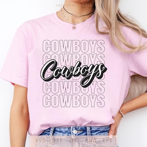 Cowboys SVG PNG DXF Jpg Eps, Cowboys Mascot School Cricut, Cowboys Team Spirit Cut File, Cowboys Game Day Shirt