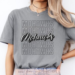 Mohawks SVG PNG DXF Jpg Eps, Mohawks Mascot School Cricut, Mohawks Team Spirit Cut File, Mohawks Game Day Shirt