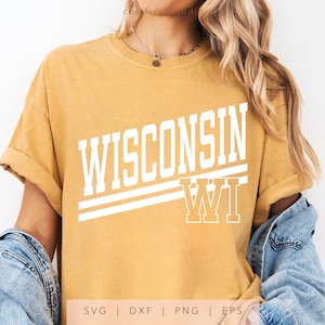 Wisconsin WI svg, png, dxf, eps, Wisconsin State Design Cricut, Trendy Wisconsin WI Cut File, DIY Wisconsin Shirt Sublimation