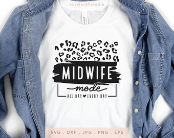 Leopard Midwife Mode SVG, PNG, Cut File (Digital Download)