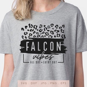 Falcon Vibes Leopard SVG PNG DXF Jpg Eps, Falcons Team Spirit Svg, Falcons School Mascot Svg, Falcons Cut File, Falcons Sublimation