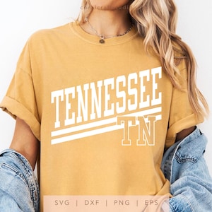 Tennessee TN svg, png, dxf, eps, Tennessee State Design Cricut, Trendy Tennessee TN gesneden bestand, DIY Tennessee Shirt sublimatie