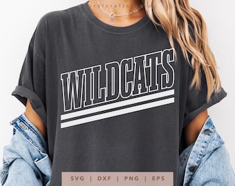 Wildcats Mascot SVG Varsity Retro Design (Digital Download)