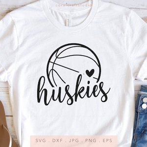 Huskies SVG DXF JPG PNG EPS, nom de l’équipe de basketball Svg, nom de l’équipe scolaire Svg, esprit de l’équipe scolaire svg, équipe de basketball Svg, chemise des Huskies