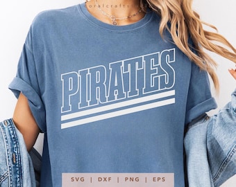 Pirates Team SVG, School Sport Cut File (Digital Download)