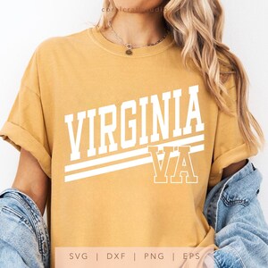 Virginia VA svg, png, dxf, eps, Virginia State Design Cricut, Trendy Virginia VA Cut File, DIY Virginia Shirt Sublimation
