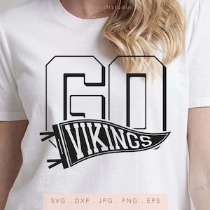 GO Vikings Pennant SVG DXF Jpg Png Eps, Vikings Mascot School Sport Svg, Vikings Team Spirit Svg, Vikings Sublimation, Vikings Cut File