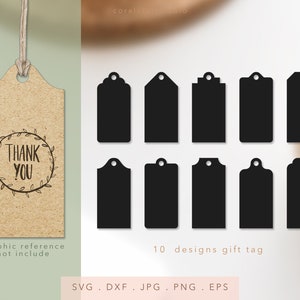 Gift Tag SVG, Hang Tag Svg, Label Tag Svg, Tags Bundle Svg, Instant Download, Gift Tag Cut File Cricut Silhouette, Gift Tag Template Svg