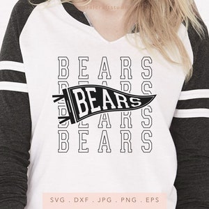 Bears Stacked Varsity Letters SVG PNG DXF Jpg Eps, Bears Pennant Svg, Bears Team Spirit Svg, Bears Sublimation, Bears Iron On
