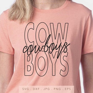 Cowboys Team Name SVG DXF JPG Png Eps, Cowboys Maskottchen Schule SVG, Cowboys Schule Team Spirit SVG, Cowboys Sublimation, Cowboys geschnitten Datei