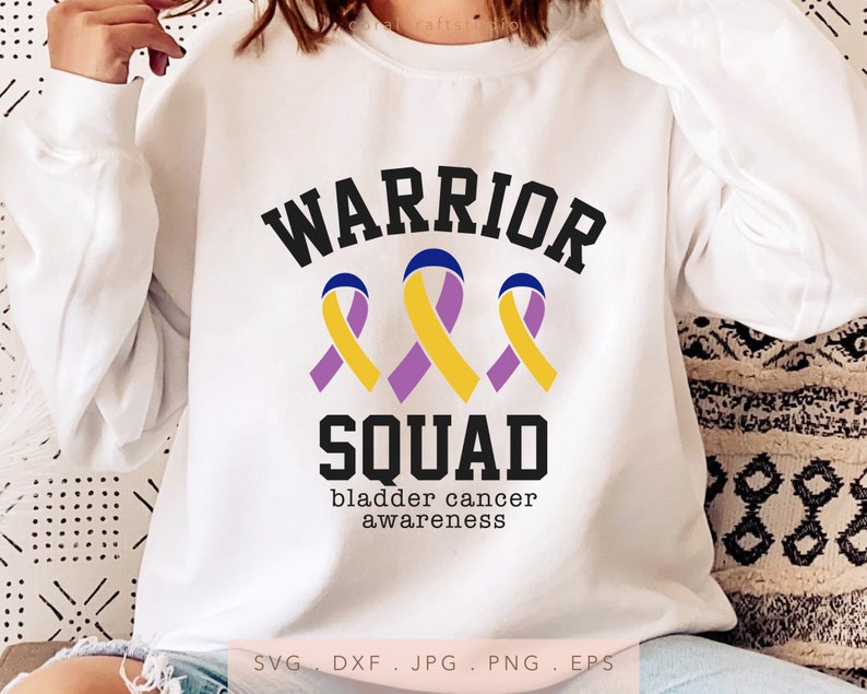 Bladder Cancer Warrior Squad SVG DTF PNG Jpg Eps, Bladder Cancer ...