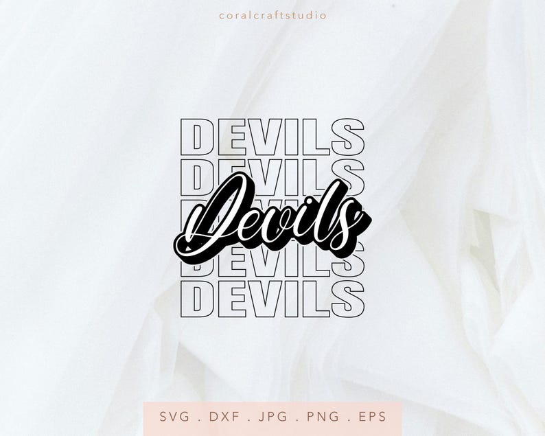 Devils SVG PNG DXF Jpg Eps, Devils Mascot School Cricut, Devils Team ...