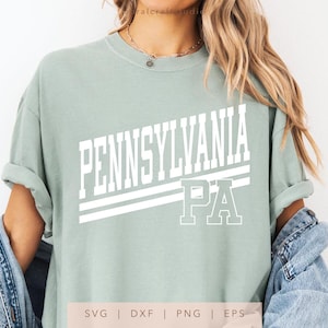 Pennsylvania PA svg, png, dxf, eps, Pennsylvania State Design Cricut, Trendy Pennsylvania PA Cut File, DIY Pennsylvania Shirt Sublimation