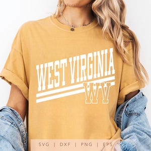 West Virginia WV svg, png, dxf, eps, West Virginia State Design Cricut, Trendy West Virginia WV Cut File, DIY West Virginia Sublimation